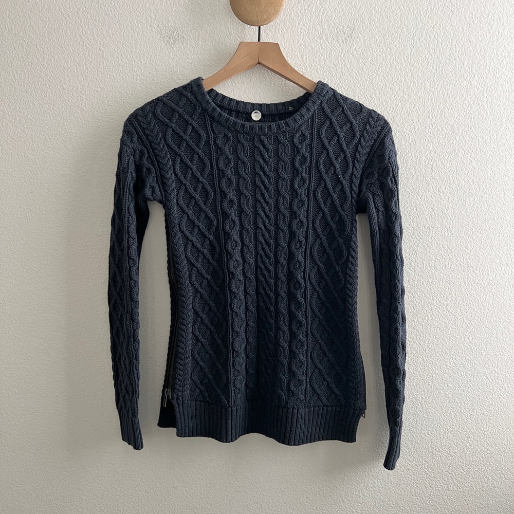Margaret O’Leary Navy Cable Knit Sweater
